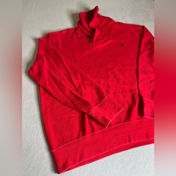 Vintage Polo Ralph Lauren Sweater red Pullover Mens Size XL - Picture 4 of 16